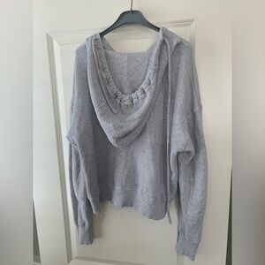 Theory Cozy Light Gray Women's Hoodie, size Large